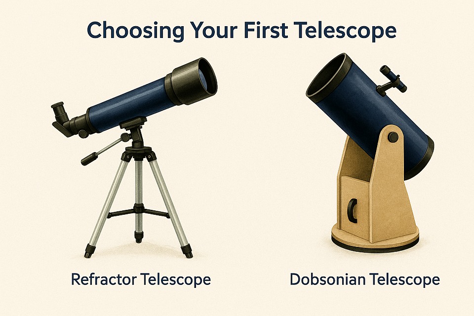 Refractor vs Dobsonian: Comparing beginner-friendly telescope types for stargazing clarity and value.