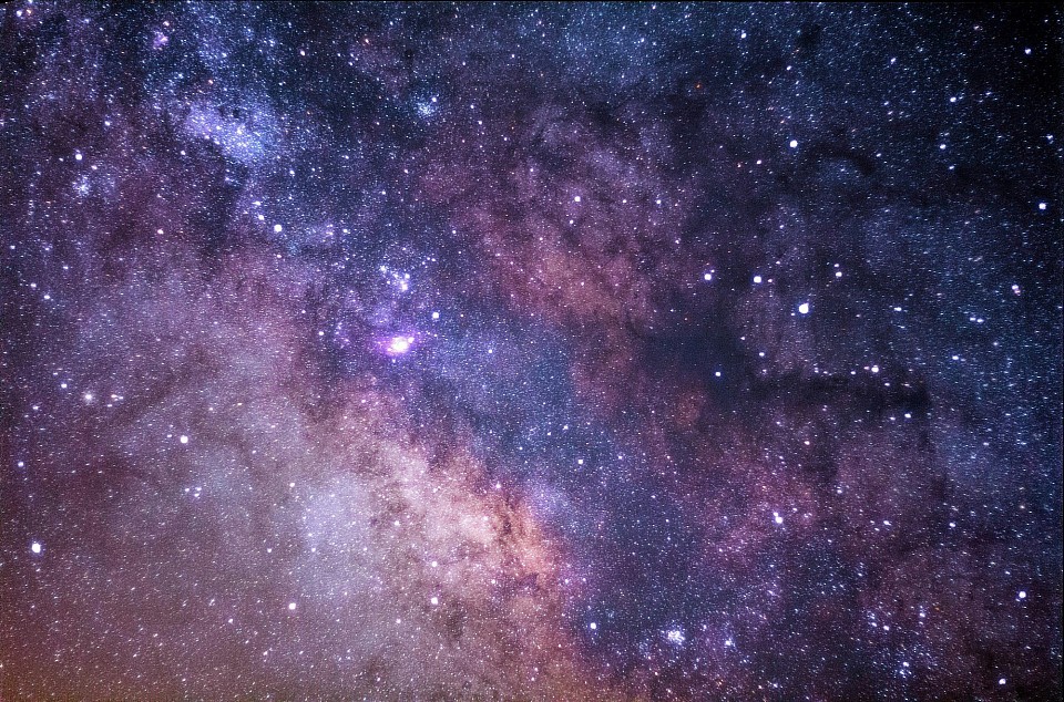 Night sky from dark location