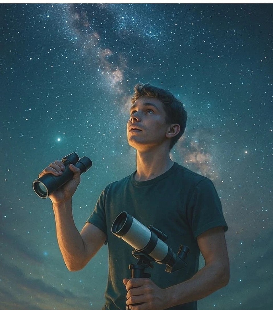 Discovering the stars without breaking the bank (Image created by Astronomy Emporium using AI-generated media tools)