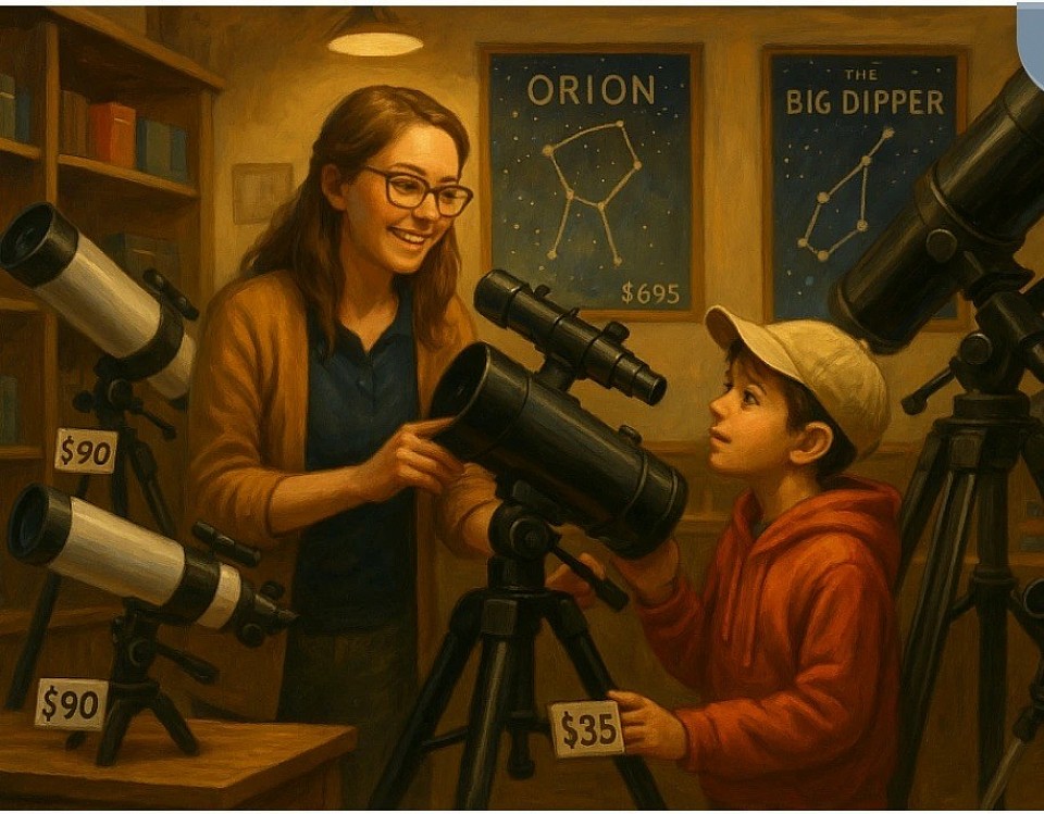 Dream Telescope Viewing Under the Stars(Image credit astronomy emporium-Chat gpt)