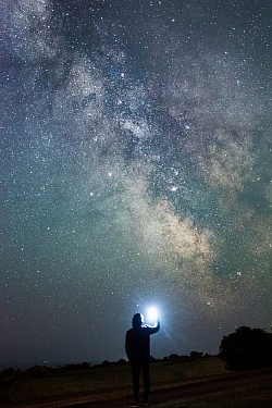 Find open areas with clear view of dark sky