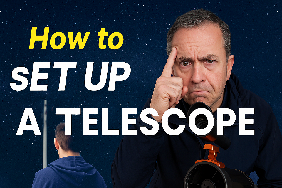 Thumbnail for youtube video on how to set up  your telescope (image credit Chat GPT AI)