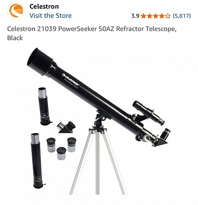 Top telescope under £100 (image credit amazon)
